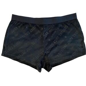 Juicy Couture Women's Velour Logo Sleepwear Lounge Shorts Size Large Black
